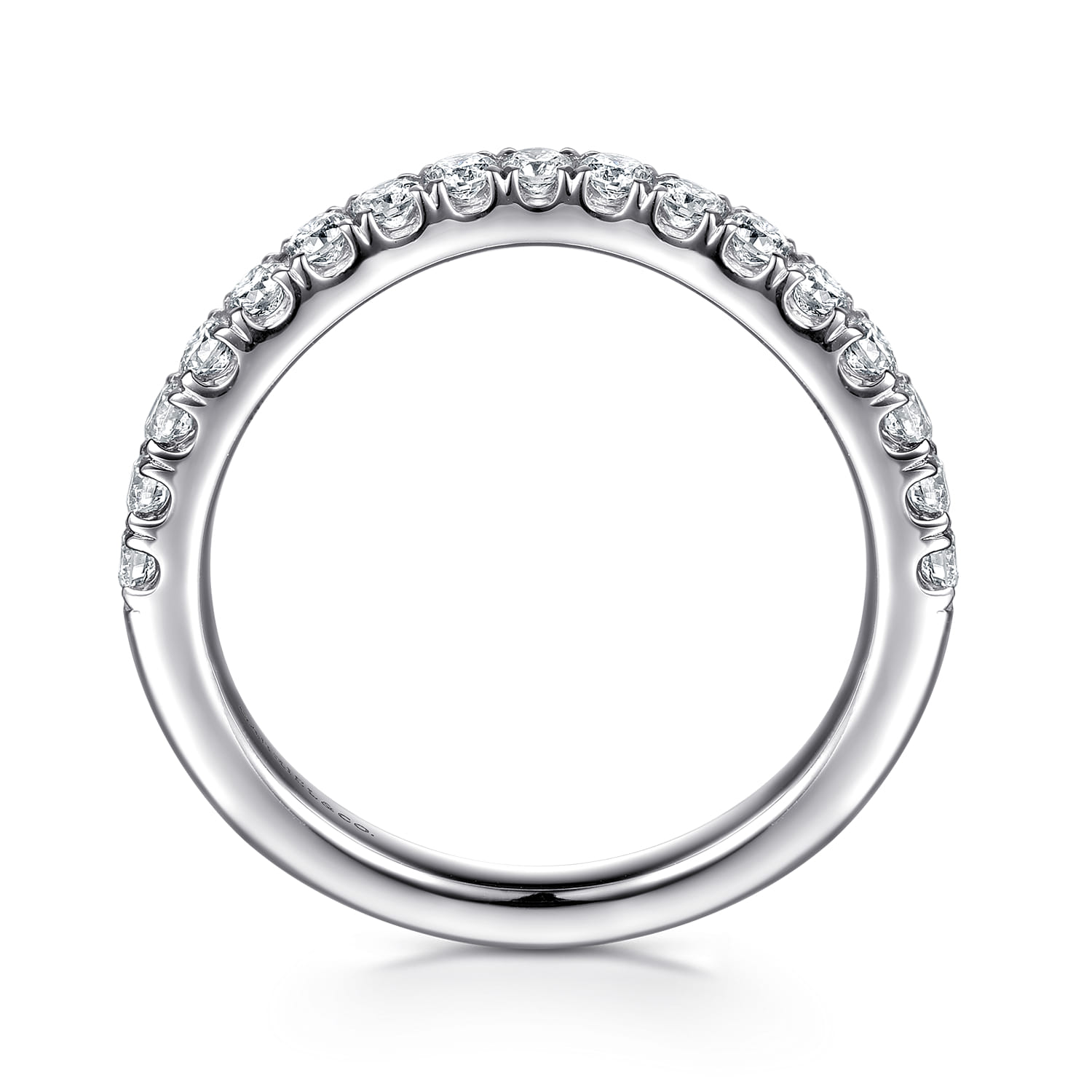 14K White Gold Diamond Matching Wedding Band - 0.4 ct - Shot 2