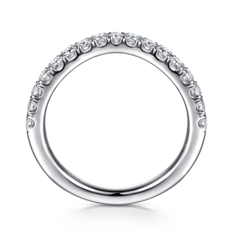 14K White Gold Diamond Matching Wedding Band - 0.4 ct - Shot 2
