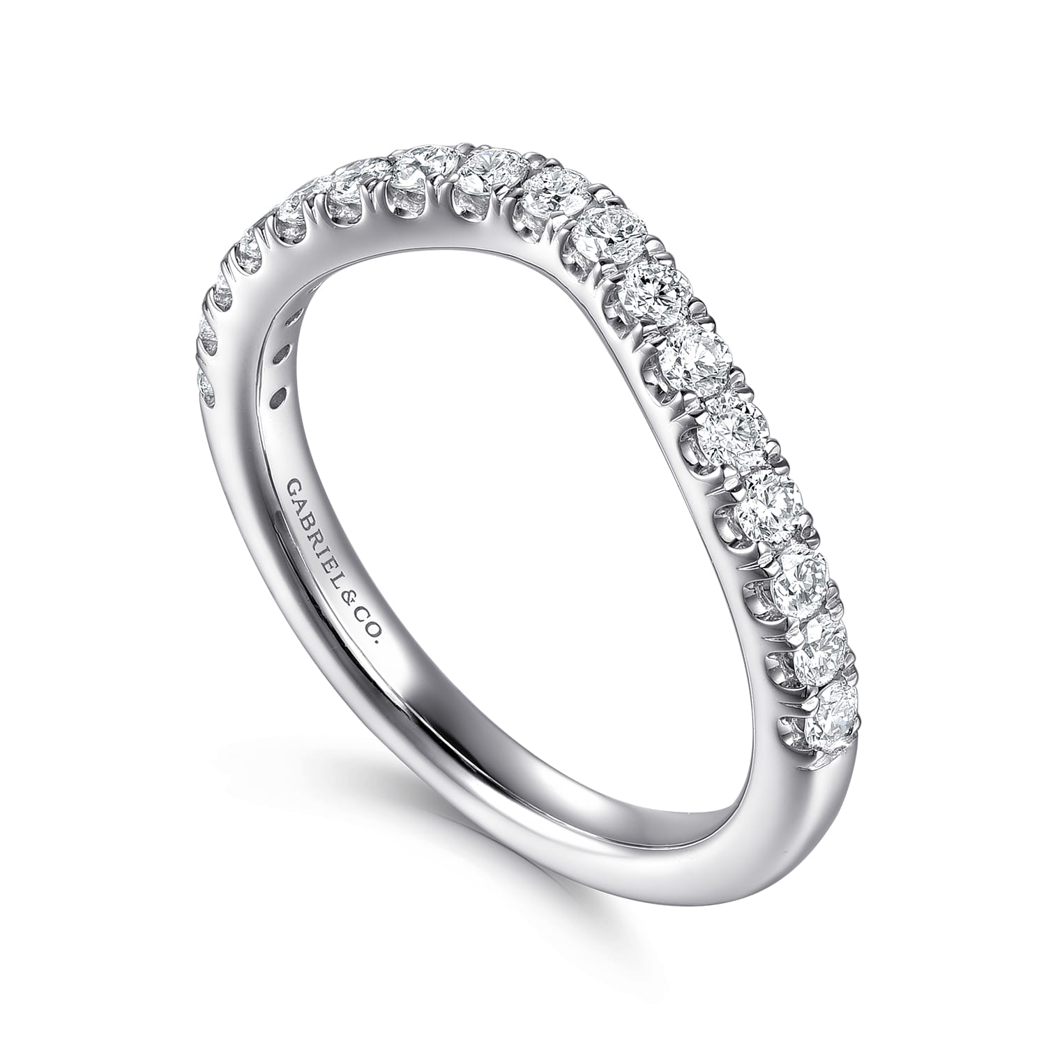 14K White Gold Diamond Matching Wedding Band - 0.4 ct - Shot 3