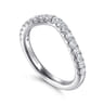 14K White Gold Diamond Matching Wedding Band - 0.4 ct