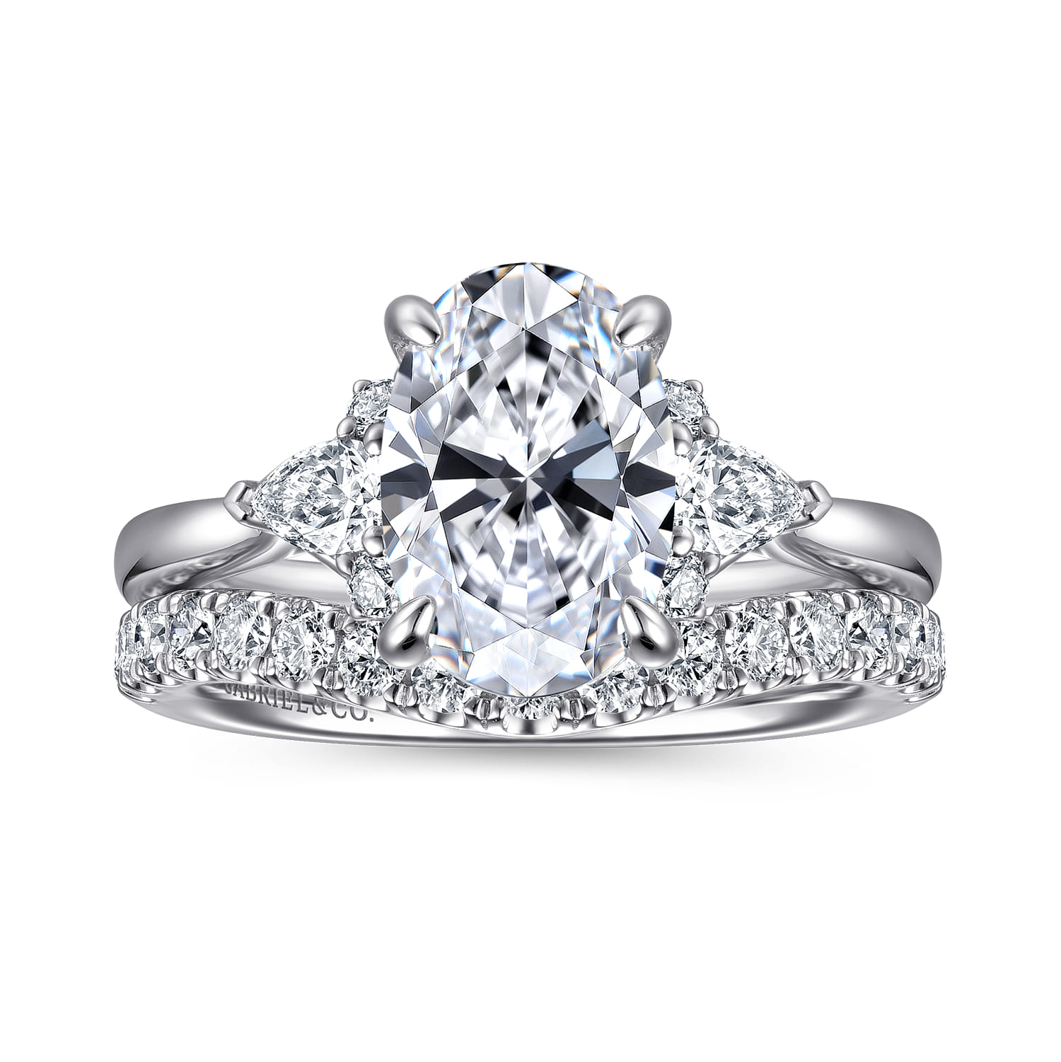 14K White Gold Diamond Matching Wedding Band - 0.4 ct - Shot 4