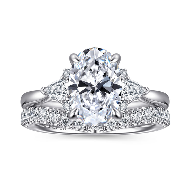 14K White Gold Diamond Matching Wedding Band - 0.4 ct - Shot 4