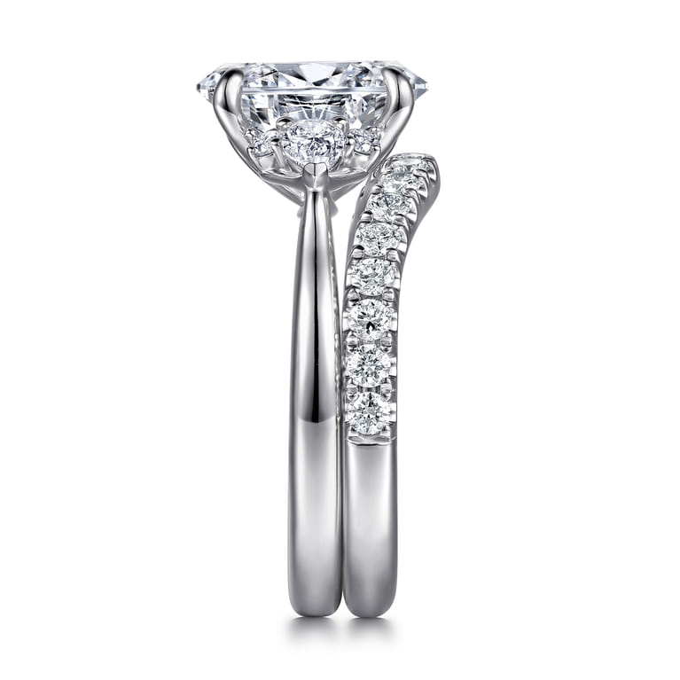 14K White Gold Diamond Matching Wedding Band - 0.4 ct - Shot 5