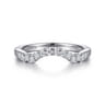 14K White Gold Diamond Matching Wedding Band - 0.18 ct