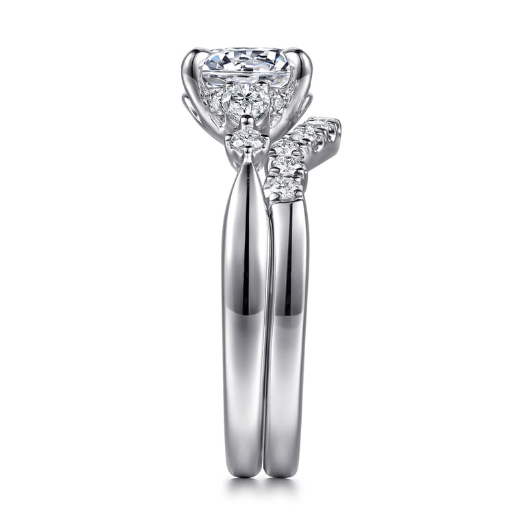 14K White Gold Diamond Matching Wedding Band - 0.18 ct - Shot 5