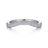 14K White Gold Diamond Matching Wedding Band - 0.11 ct