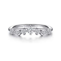 14K White Gold Diamond Matching Wedding Band