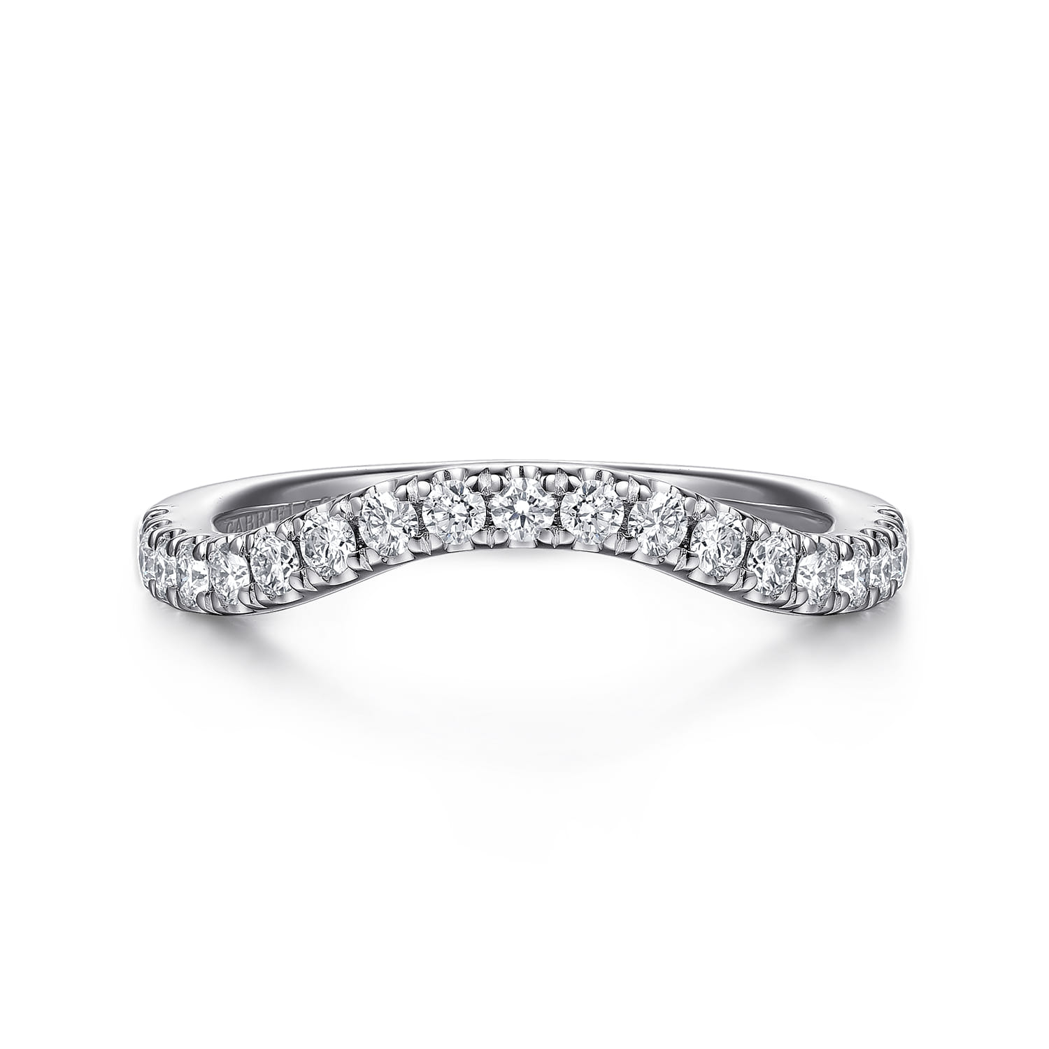 14K White Gold Diamond Matching Wedding Band - 0.3 ct - Shot 1