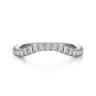 14K White Gold Diamond Matching Wedding Band - 0.3 ct