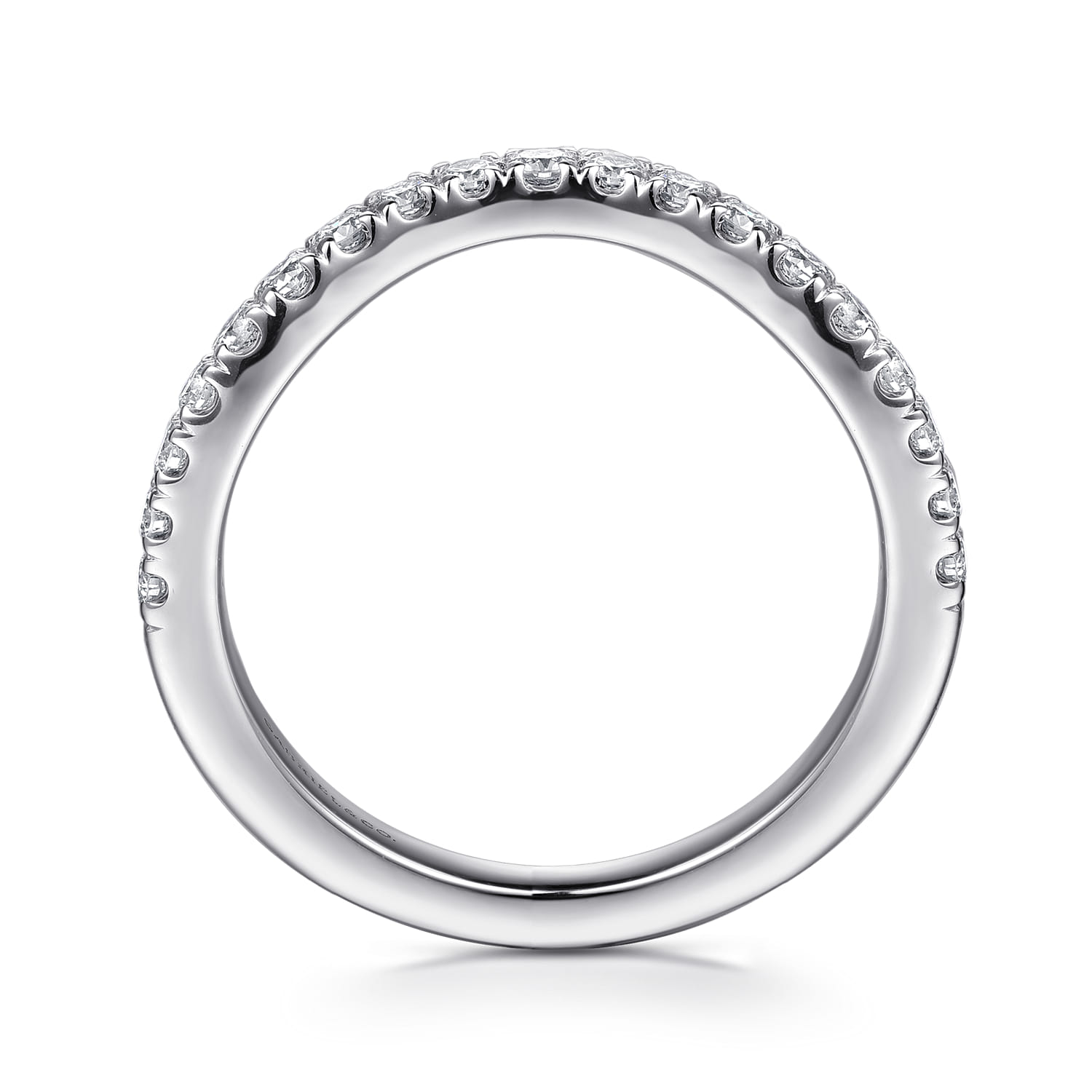 14K White Gold Diamond Matching Wedding Band - 0.3 ct - Shot 2