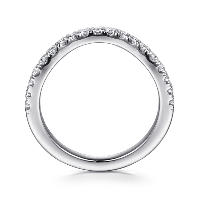 14K White Gold Diamond Matching Wedding Band - 0.3 ct - Shot 2