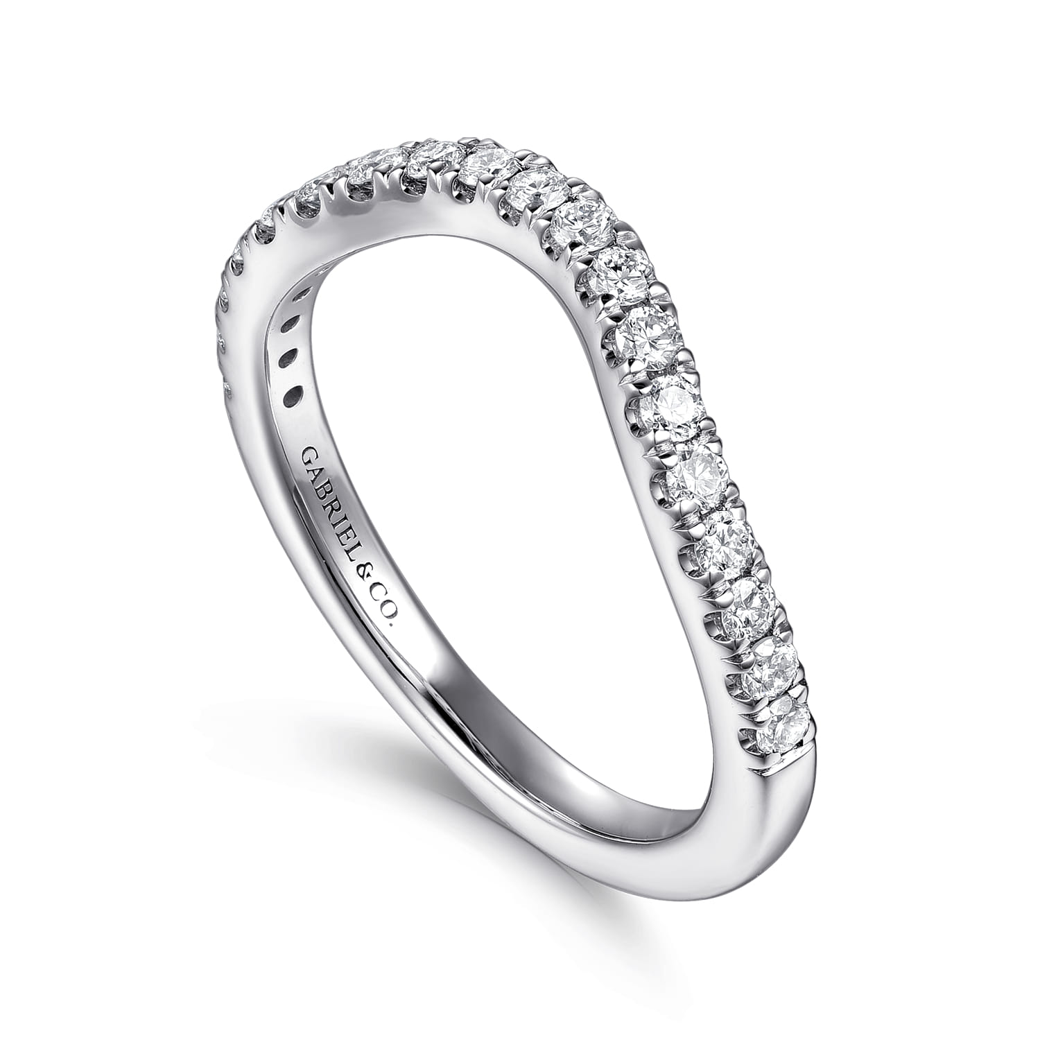 14K White Gold Diamond Matching Wedding Band - 0.3 ct - Shot 3