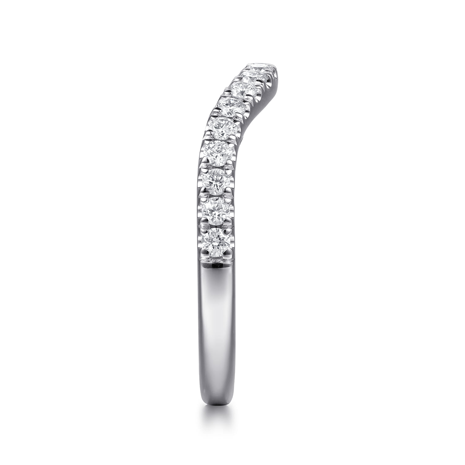 14K White Gold Diamond Matching Wedding Band - 0.3 ct - Shot 4