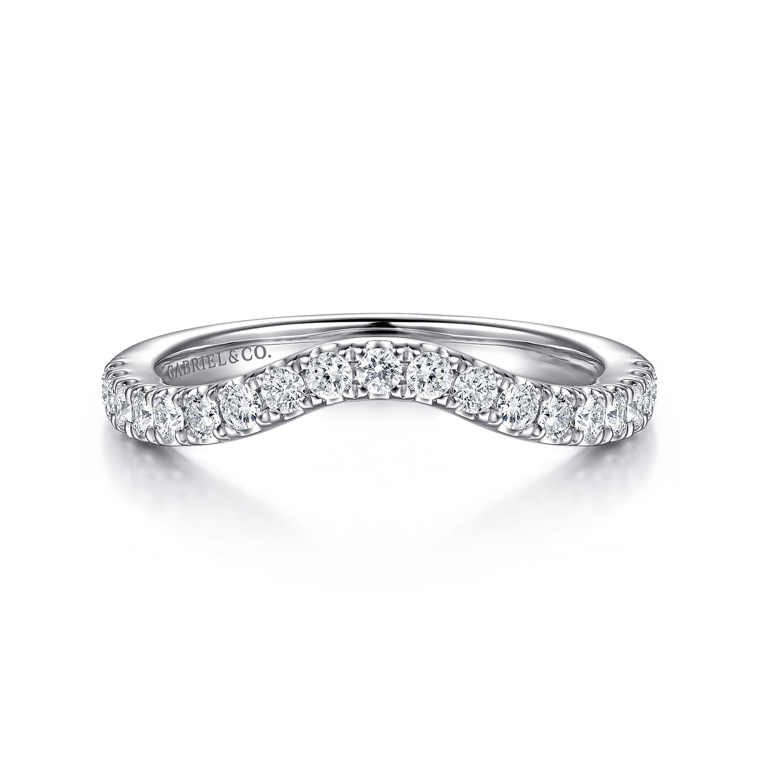 14K White Gold Diamond Matching Wedding Band - 0.3 ct - Shot 1