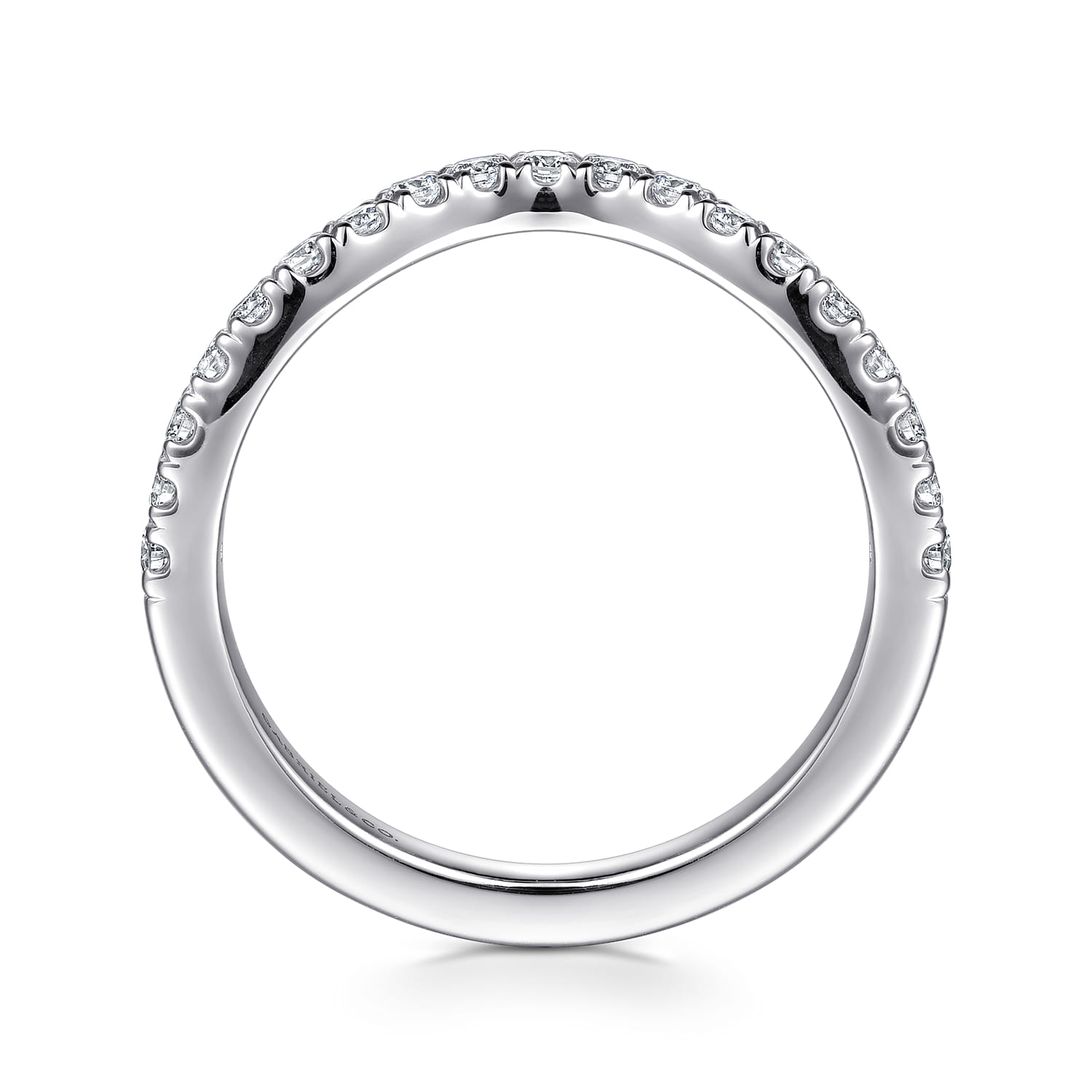14K White Gold Diamond Matching Wedding Band - 0.3 ct - Shot 2
