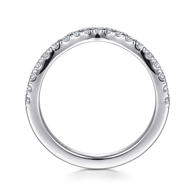 14K White Gold Diamond Matching Wedding Band - 0.3 ct - Shot 2