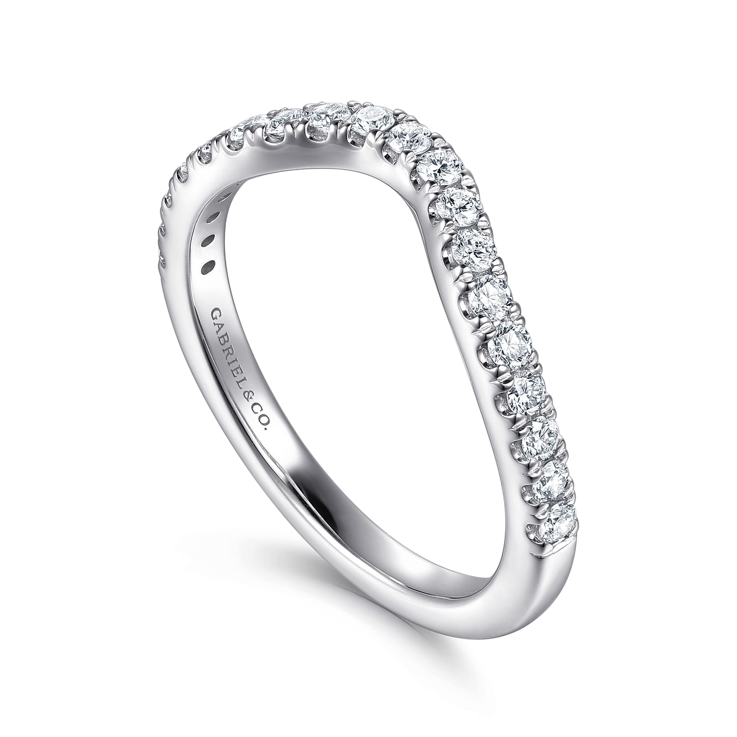 14K White Gold Diamond Matching Wedding Band - 0.3 ct - Shot 3