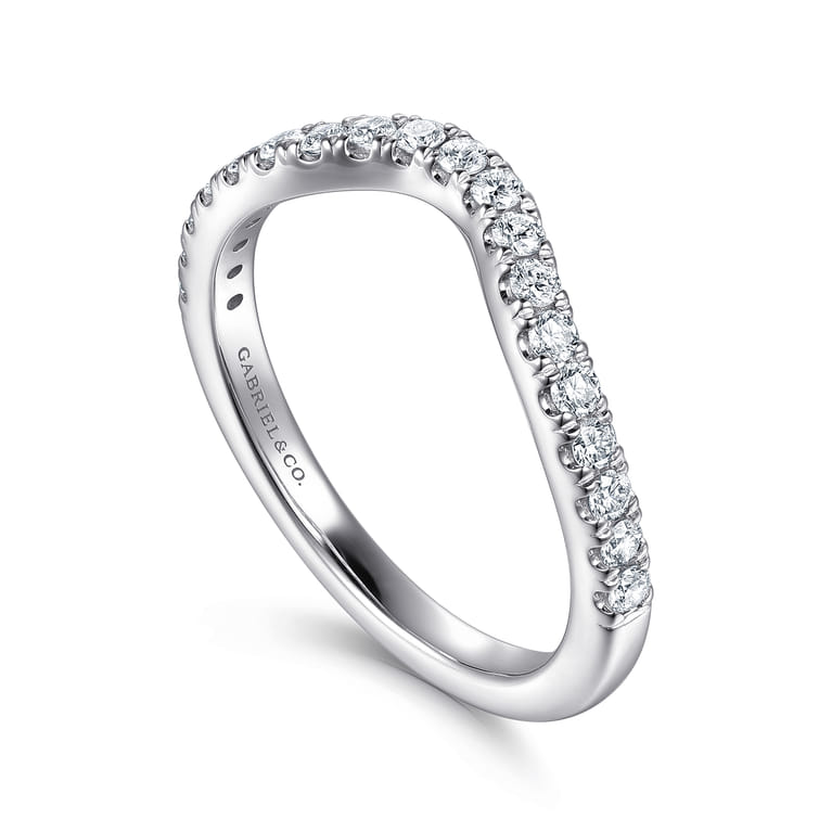 14K White Gold Diamond Matching Wedding Band - 0.3 ct - Shot 3