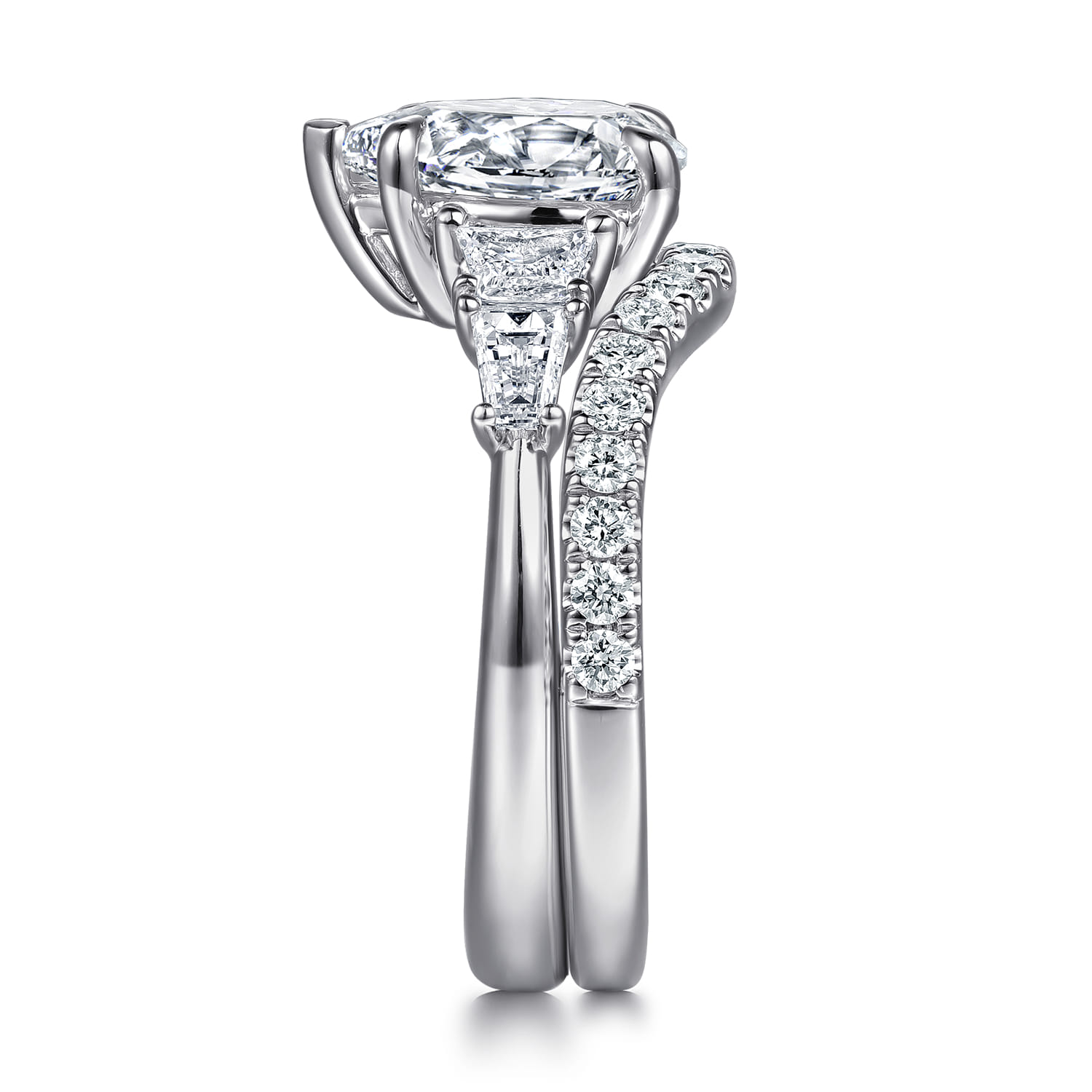 14K White Gold Diamond Matching Wedding Band - 0.3 ct - Shot 5