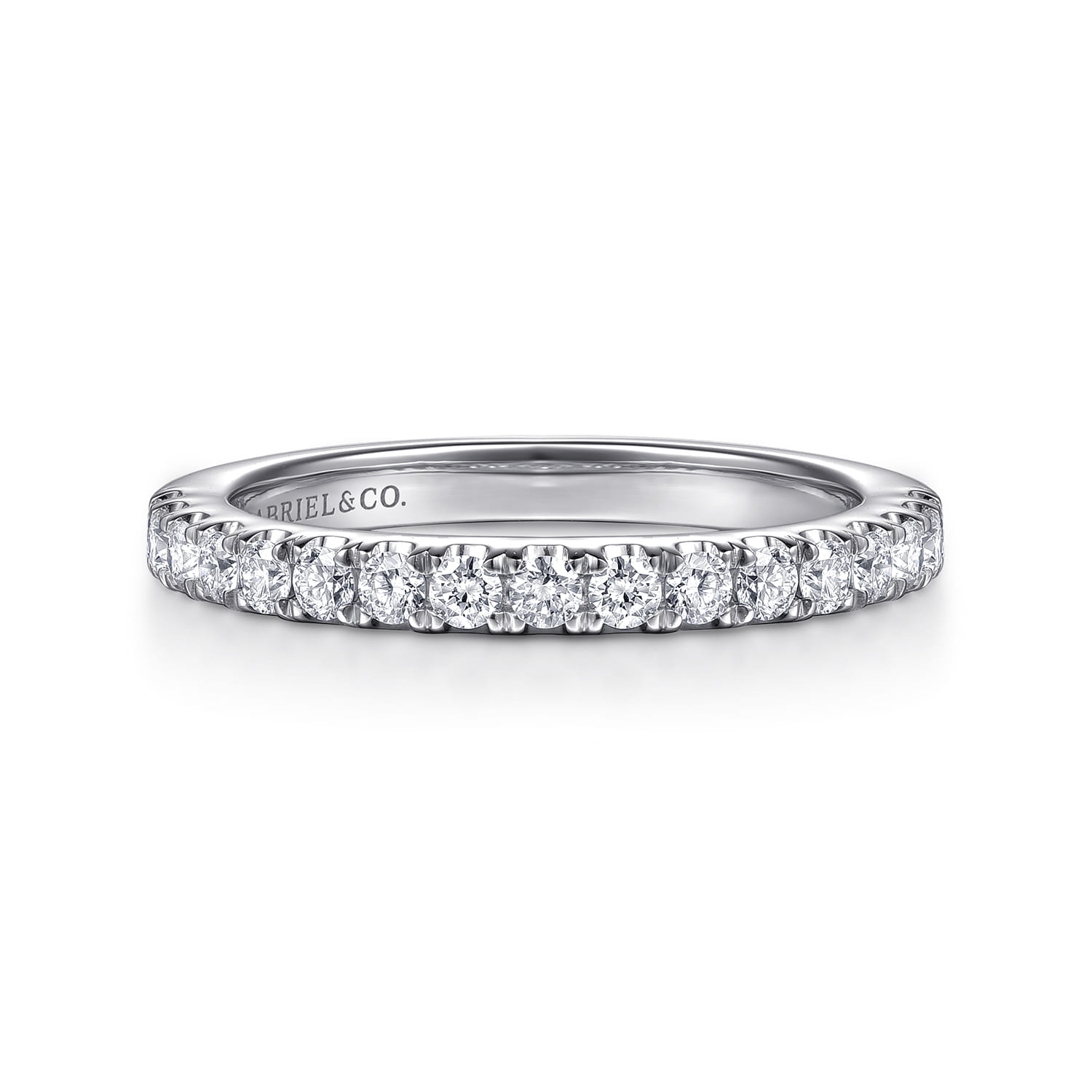 14K White Gold Diamond Matching Wedding Band - 0.4 ct - Shot 1
