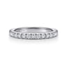 14K White Gold Diamond Matching Wedding Band - 0.4 ct