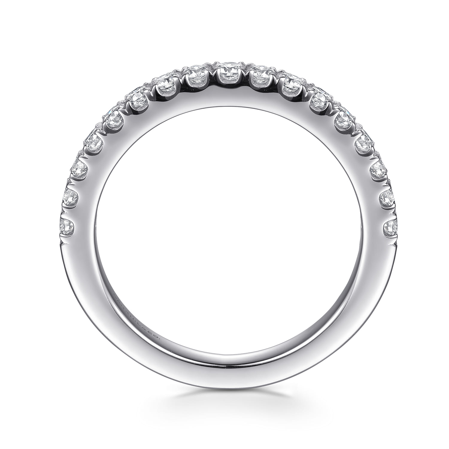 14K White Gold Diamond Matching Wedding Band - 0.4 ct - Shot 2