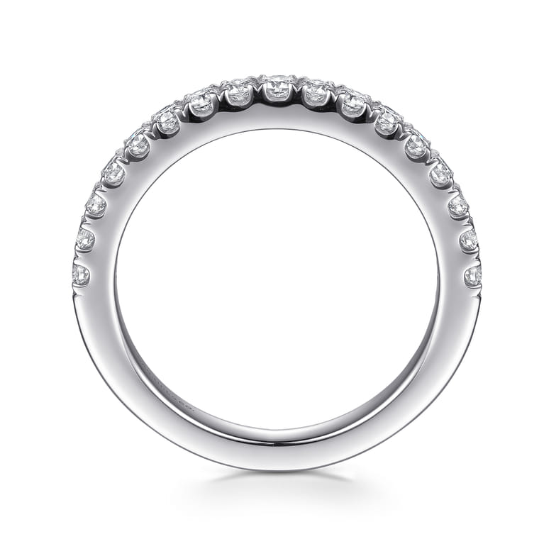 14K White Gold Diamond Matching Wedding Band - 0.4 ct - Shot 2