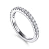 14K White Gold Diamond Matching Wedding Band - 0.4 ct