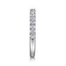 14K White Gold Diamond Matching Wedding Band - 0.4 ct