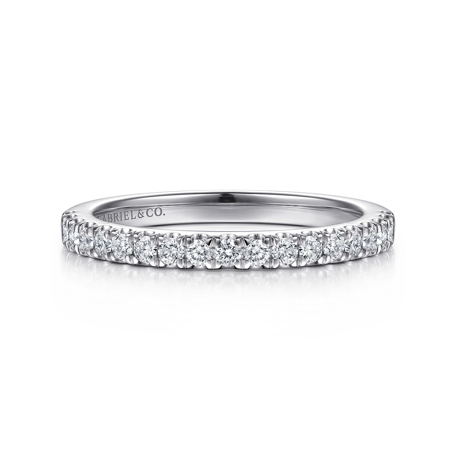 14K White Gold Diamond Matching Wedding Band - 0.3 ct - Shot 1