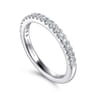 14K White Gold Diamond Matching Wedding Band - 0.3 ct