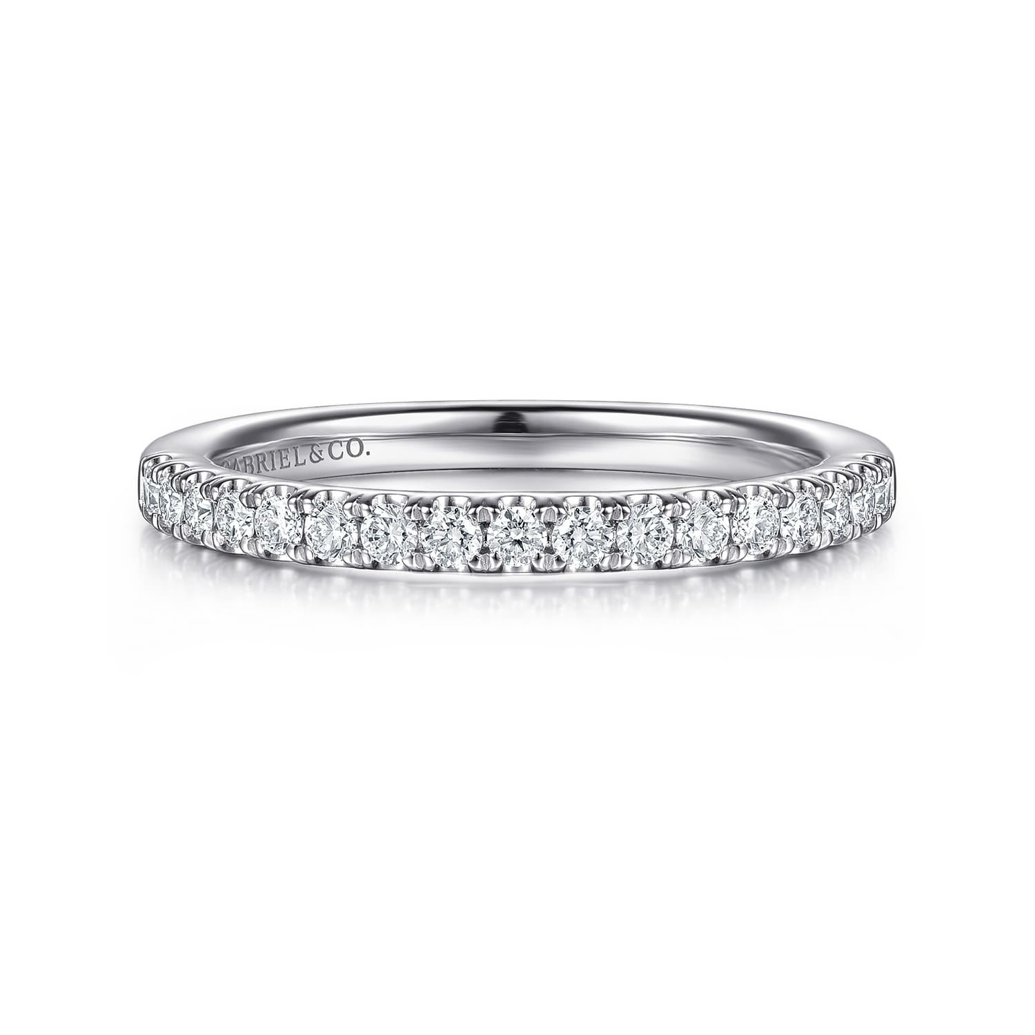 14K White Gold Diamond Matching Wedding Band - 0.3 ct - Shot 1