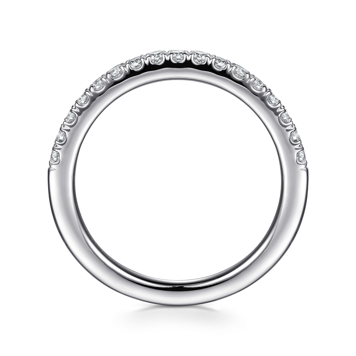 14K White Gold Diamond Matching Wedding Band - 0.3 ct - Shot 2