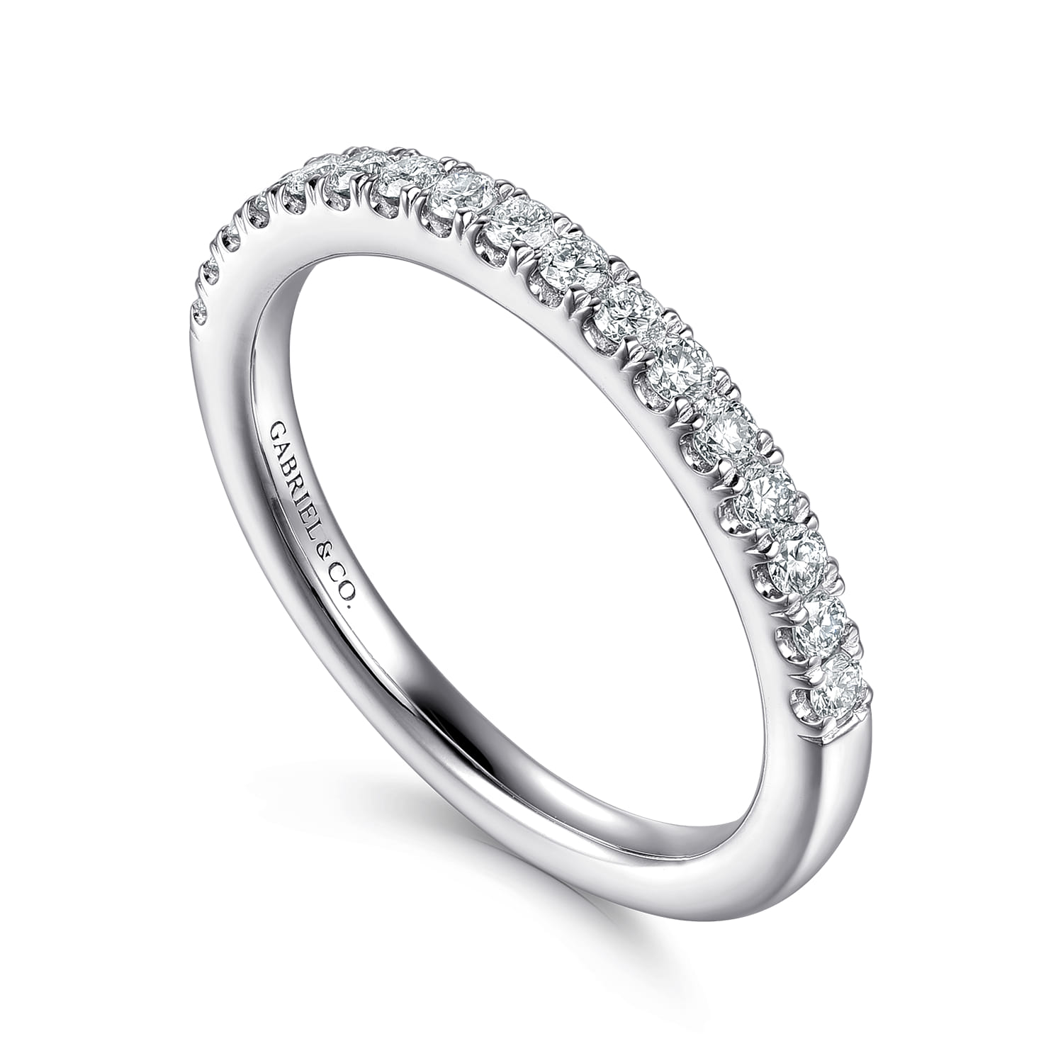 14K White Gold Diamond Matching Wedding Band - 0.3 ct - Shot 3