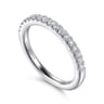 14K White Gold Diamond Matching Wedding Band - 0.3 ct