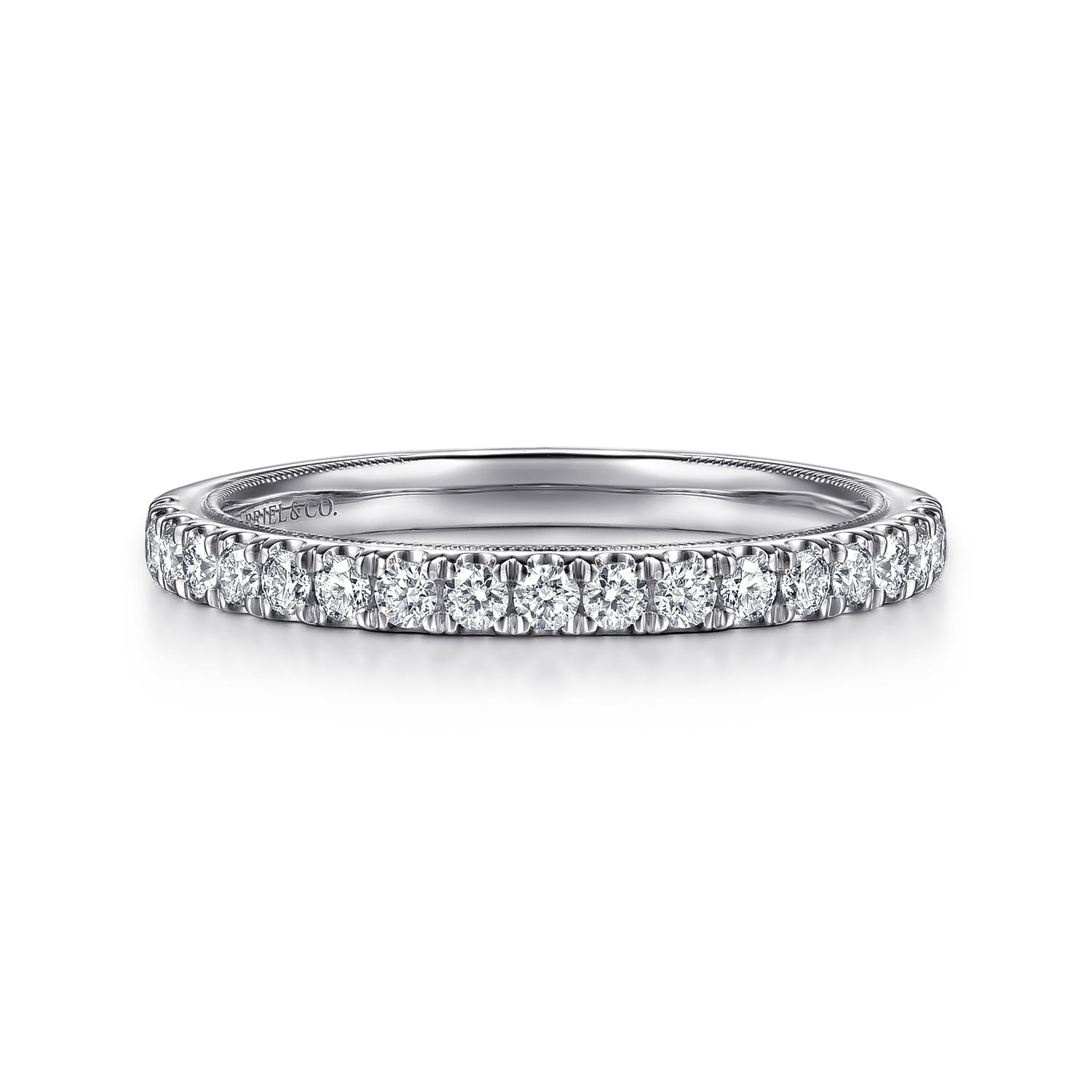 14K White Gold Diamond Matching Wedding Band - 0.3 ct - Shot 1