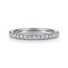 14K White Gold Diamond Matching Wedding Band - 0.3 ct