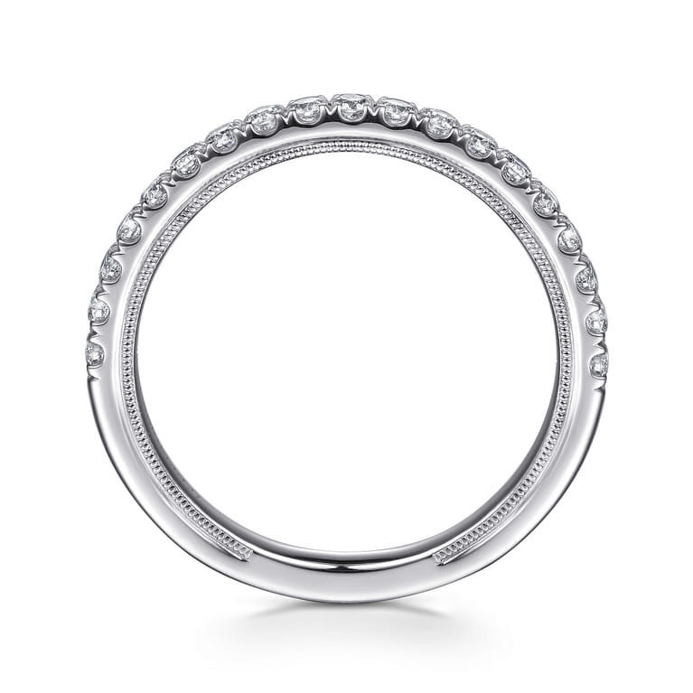 14K White Gold Diamond Matching Wedding Band - 0.3 ct - Shot 2
