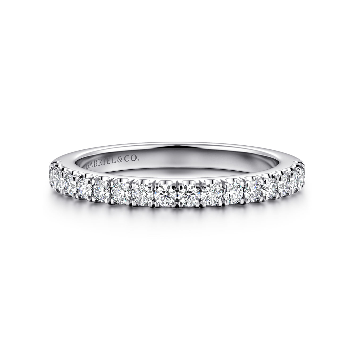 14K White Gold Diamond Matching Wedding Band - 0.3 ct - Shot 1