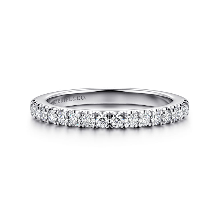 14K White Gold Diamond Matching Wedding Band - 0.3 ct - Shot 1