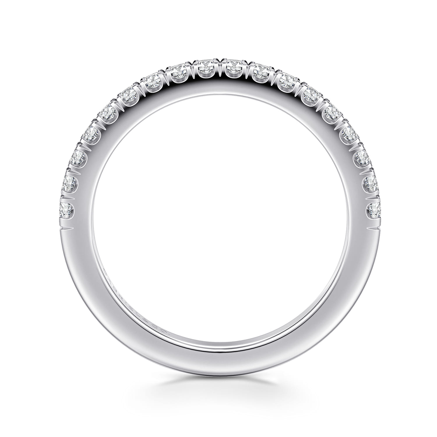 14K White Gold Diamond Matching Wedding Band - 0.3 ct - Shot 2
