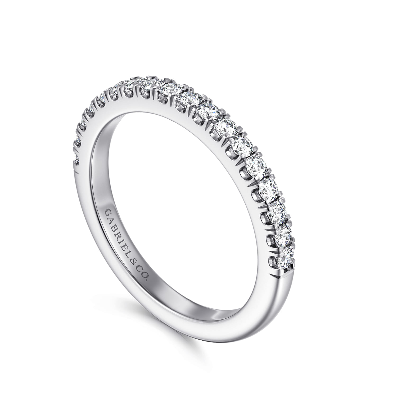 14K White Gold Diamond Matching Wedding Band - 0.3 ct - Shot 3
