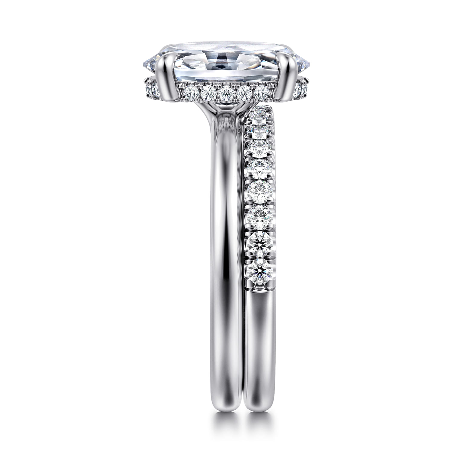14K White Gold Diamond Matching Wedding Band - 0.3 ct - Shot 5