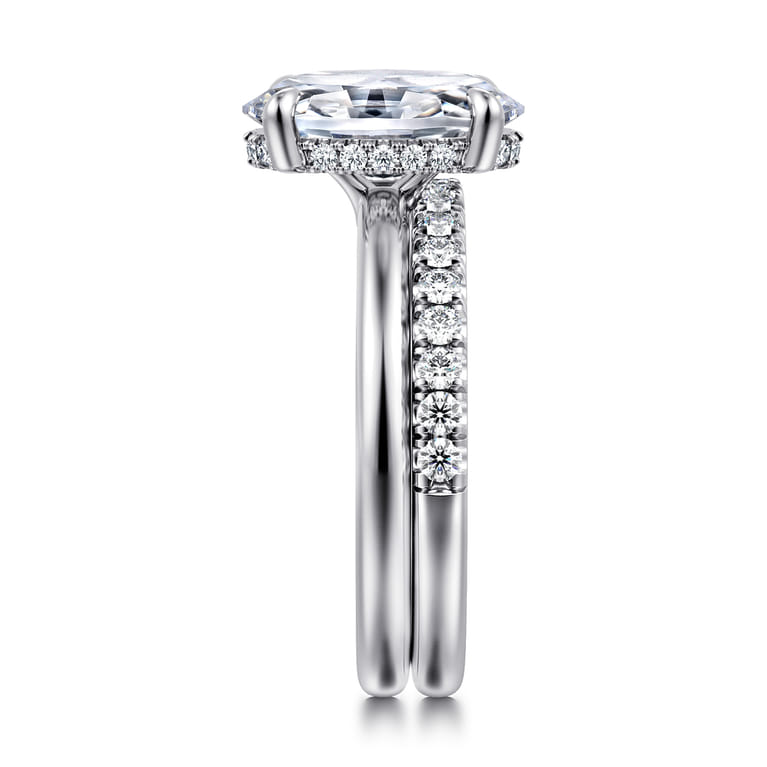 14K White Gold Diamond Matching Wedding Band - 0.3 ct - Shot 5