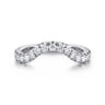 14K White Gold Diamond Matching Wedding Band - 0.6 ct