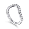14K White Gold Diamond Matching Wedding Band - 0.6 ct