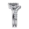 14K White Gold Diamond Matching Wedding Band - 0.6 ct