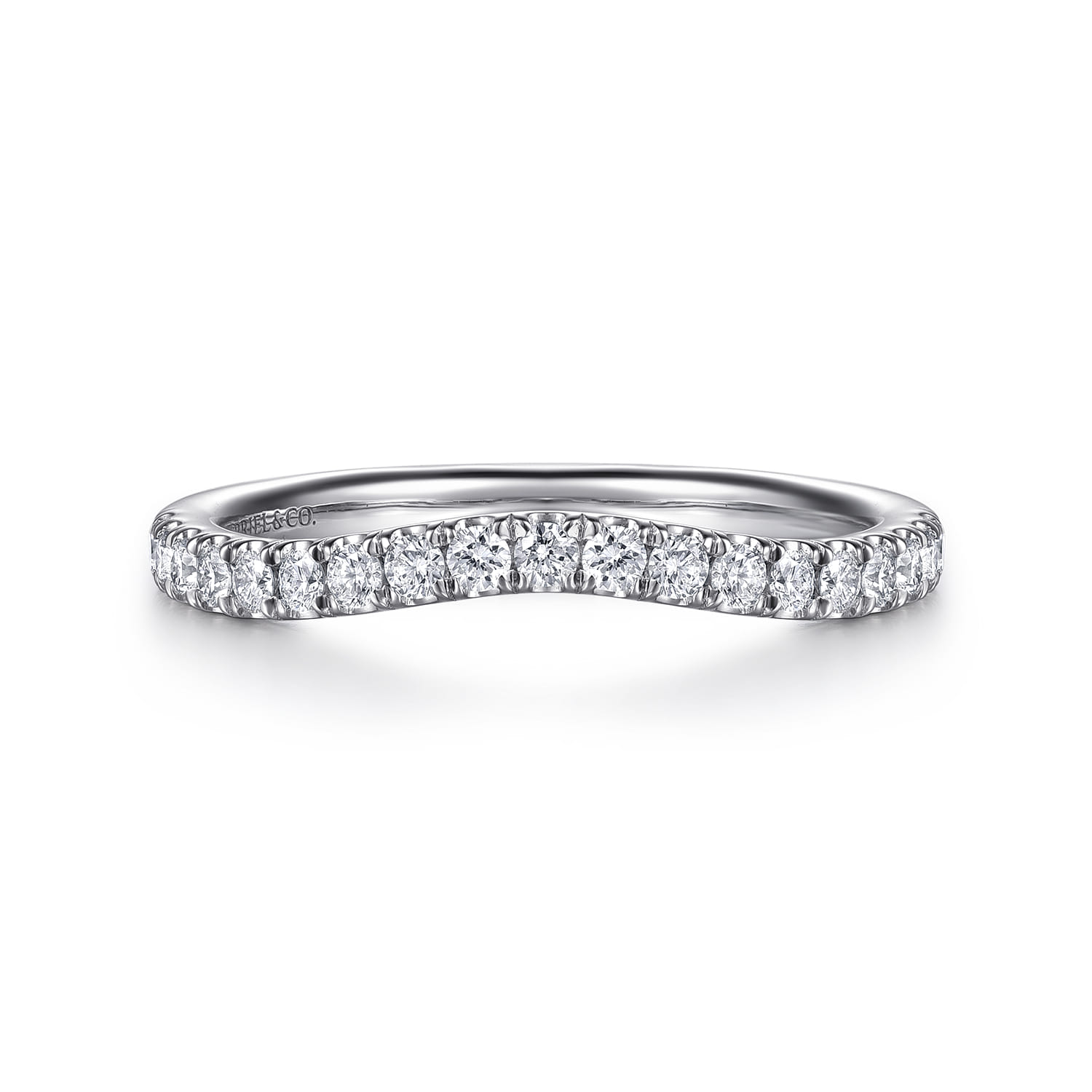 14K White Gold Diamond Matching Wedding Band - 0.3 ct - Shot 1