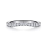 14K White Gold Diamond Matching Wedding Band - 0.3 ct