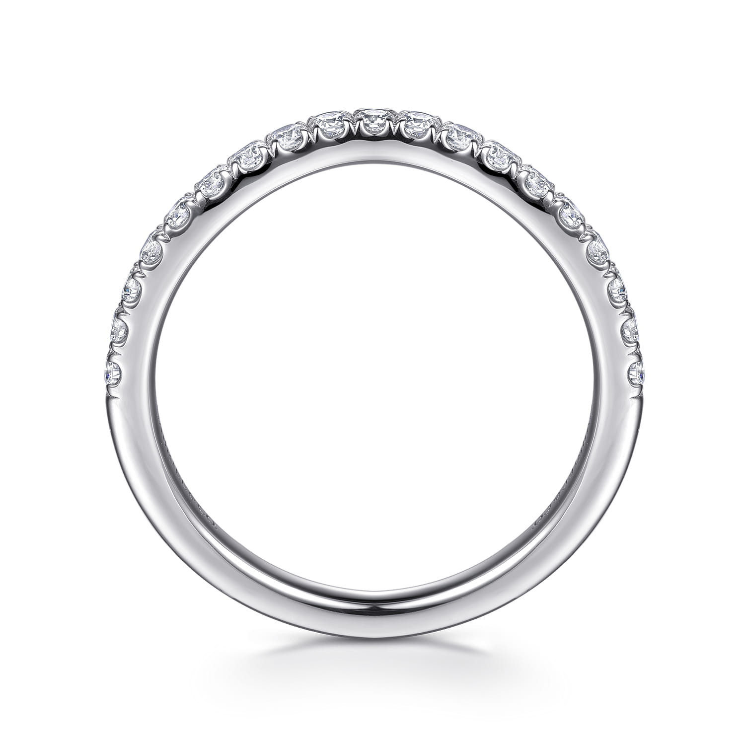 14K White Gold Diamond Matching Wedding Band - 0.3 ct - Shot 2